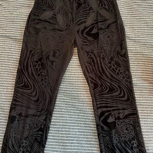 I.AM.GIA Black Patterned Flare Pants